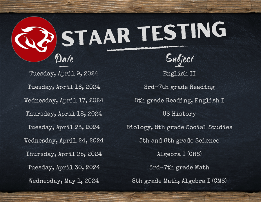 STAAR Spring Testing Schedule 2024